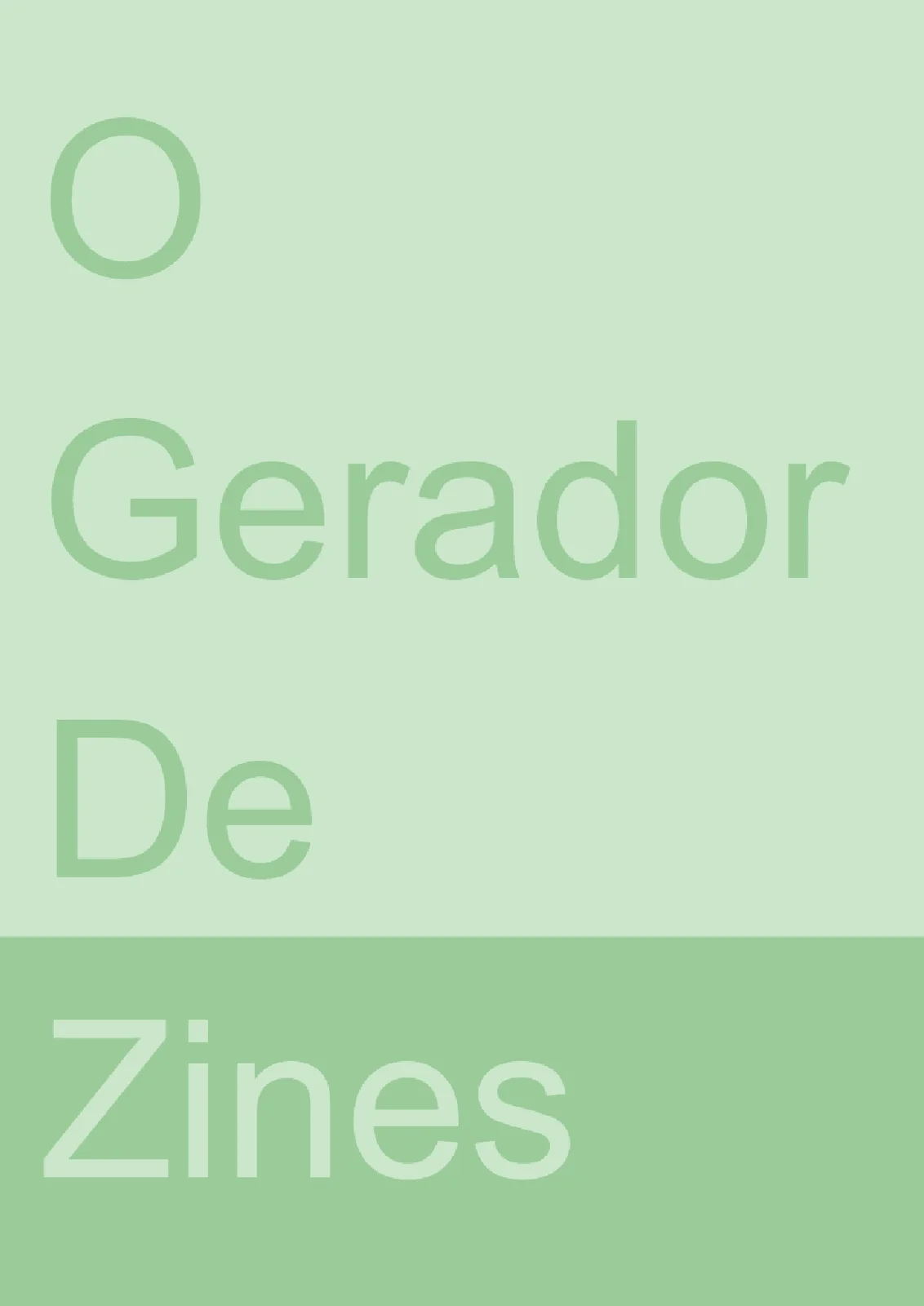 O Gerador de Zines